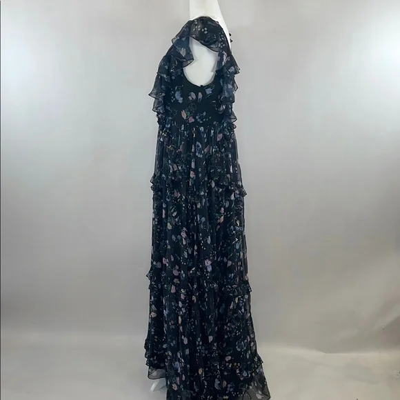 Ieena for Mac Duggal Ruffled Floral Gown, Size 12 - Picture 13 of 16